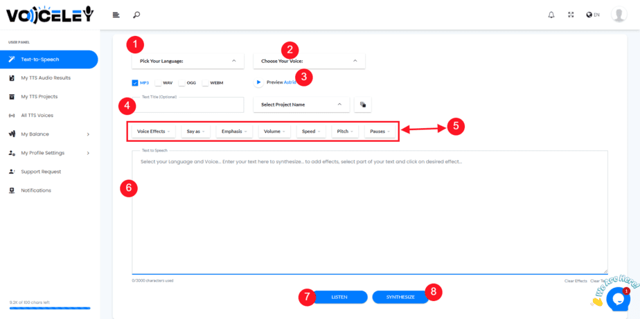 Voiceley Dashboard